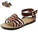 Ollio Women's Shoe Ankle Strap Gladiator Flat Sandal