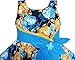Sunny Fashion Girls Dress Bohemia Gold Blue Bow Tie Everyday Summer