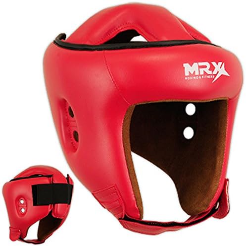 Martial Arts Head Guard Boxing Kick Boxing MMA Protective Headgear, RED