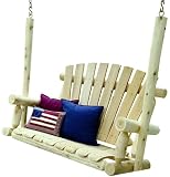 Lakeland Mills Cedar Log Porch Swing