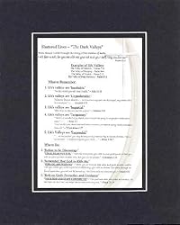 Collection of Biblical Verses on Shattered Lives - Examples of Biblical's Dark Valleys on 11 x 14 inches Double Beveled Matting