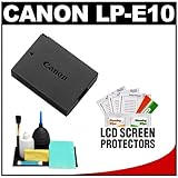Canon LP-E10 Lithium-ion Rechargeable Battery Pack with LCD Protectors + Cl ....