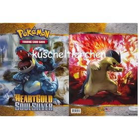 Pokemon Ultra Pro Card Game Supplies 4Pocket Mini Portfolio Binder Heartgold Soulsilver HoOh, Lugia & Totodile