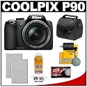 Nikon Coolpix P90 24x Optical Zoom Digital Camera + 2 EN-EL5 Batteries + Cameta Bonus Accessory Kit