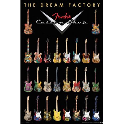 (24x36) Fender Guitars The Dream Factory Music Poster Print