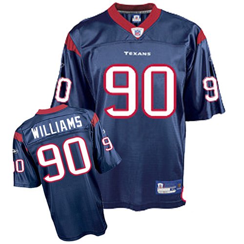 Mario Williams Jersey: Reebok Navy Replica #90 Houston Texans Jersey - XX-Large