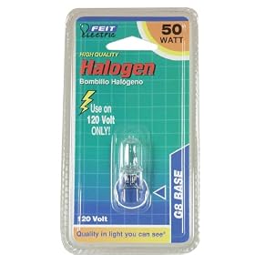 Feit Electric BPQ50 G8 50-Watt T4 JCD Halogen Bulb with Bi-Pin Base, Clear by Feit Electric