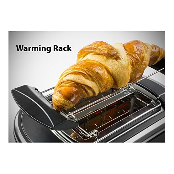 Andrew James Lumiglo Toaster 2 Slice With Warming Rack Defrost