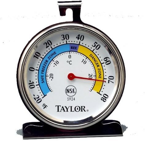Taylor Food Service Classic Series Large Dial Thermometer, Freezer-Refrigerator Style: Freezer-Refrigerator Model: 5924 (Home &amp; Kitchen)