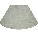 Seafoam Green/Tan Wipeable Wedge-Shaped Placemats for Round Tables