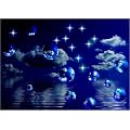 Poster 70 x 50 cm - "Sternenhimmel Blau" von Gabi Siebenh�hner - auch in anderen Gr��en und als Leinwandbild erh�ltlich