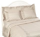 Pelican Gate 409 Embroidery Gray 8-Piece Duvet Set, Queen