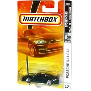Mattel Matchbox 2007 MBX Sports Cars 1:64 Scale Die Cast Metal Car # 17 - Black Exotic Luxury Sport Coupe Porsche 911 GT3