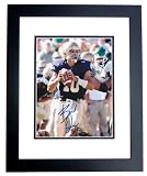 Brady Quinn Autographed/Hand Signed Notre Dame Fighting Irish 8x10 Photo BLACK CUSTOM FRAME