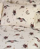 Sin in Linen Forever Tattoo Tan Duvet Cover, Twin