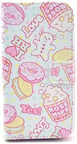 Lurashop Luxury Cute Wallet Case Lg G2 D802 Wallet Case with Built-in Card Slots &amp; Stand Flip Leather Protective Wallet Case Cover for Lg G2 D802 (Cookie)