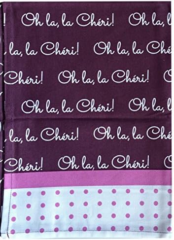 4 Piece Oh La, La Cheri! Kitchen Set - 2 Towels, Oven Mitt, Potholder