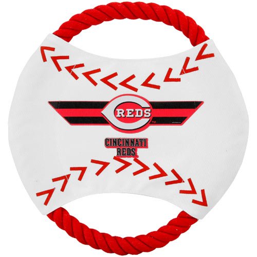 Cincinnati Reds Flying Rope Disk Dog Toy