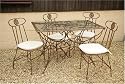 Sienna ceramique/metal 4 seater Garden / Patio Furniture set