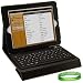 iPad Leather Cover with keyboard and Stand for Apple iPad 2 Tablet Computer + Compatible iPad 2 Earbud Earphones with Microphone + Vangoddy Live * Laugh * Love silicone Wrist Band!!!