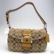 Coach Khaki Signature Soho Pocket Flap Hobo 13113