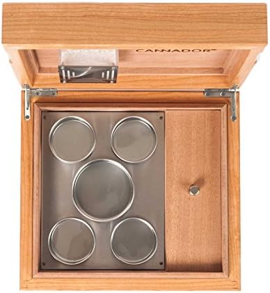 Cannador® Humidor for Curing and Storage of Tobacco, Teas, and Spices (Large, Cherry)