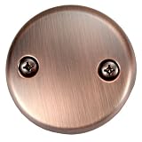 Two-hole Face Plate for Waste & Overflow, Antique Copper Finish - Plumb USA