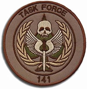 The MS Store Tactical Patch 3D Embroidery Armband Tactical Patch With Velcro USMC Force Recon Swift Silent Deadly Patch / Morale Patch (TASK FORCE 141) (color C)
