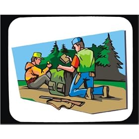 Decorated Mouse Pad with man, individuals, outdoor, humans, human, persons, food, body, individual, huntsman, sport, backsack, person, rucksack, foodstuff, people, hunter