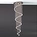 Gallery Modern Contemporary Chandelier Rain Drop Helix Chandeliers Lighting with Crystal Balls! H75 XW26
