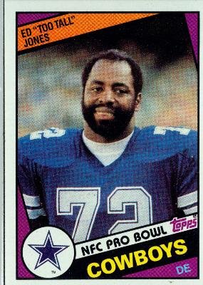 1984 Topps #242 Ed Too Tall Jones - Dallas Cowboys (Football Cards)