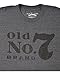 Jack Daniels Men's Daniel's Charcoal Old No. 7 Short Sleeve T-Shirt Grey XX-Large
