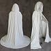 Ivory or Off White Lined Velvet Cloak - Medieval Recovery Wedding Costume by Artemisia Designs