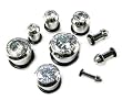 Stainless Steel Clear CZ Plugs 18mm - Sold As A Pair