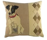 Evans Lichfield Pringle Jack Russell Cushion, 18 x 18 inch