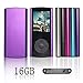G.G.Martinsen Crystal-Faceted 16 GB Mini USB Port Slim Small Multi-Lingual Selection 1.8 LCD Portable Mp3/Mp4-Purple