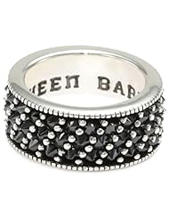 King Baby "Reverse Set" with Black Cubic Zirconia Wide Band