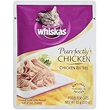 WHISKAS PURRFECTLY Chicken Wet Cat Food Chicken Entree Flavor 3 Ounces (Pack of 24)