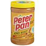 Peter Pan Honey Roast Creamy Peanut Butter, 16.3-Ounce Plastic Jars (Pack of 6)