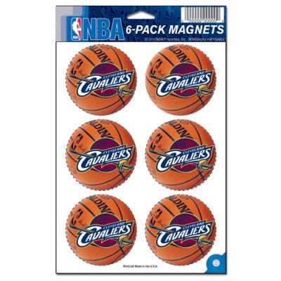 CLEVELAND CAVALIERS OFFICIAL LOGO 6 MAGNET SET