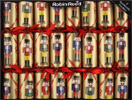 Robin Reed Set of 8 Handmade Nutcraker Christmas Crackers