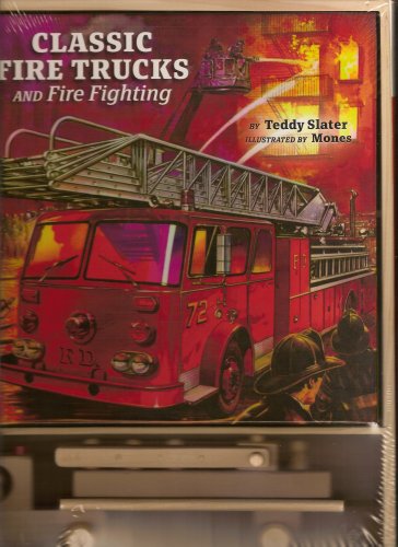 Classic Fire Trucks and Fire fighting Book with Wooden Fire Truck