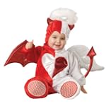 Lil Characters Unisex-baby Infant Here Comes Trouble Costume, Red/White, Medium