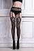 ABC(TM) Womens Lingerie net Lace Top Garter Belt Thigh Stocking Pantyhose (01)