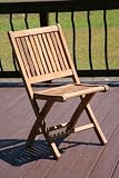 Teak Folding Patio Chair (Teak) (35H x 18W x 17D)