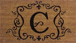 Evergreen 2RM003 Monogram Door Mat, Coir Insert, Letter C, 16-Inches x 28-Inches