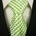 Neckties By Scott Allan, 100% Woven Green & White Checkered Tie