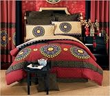 Review Oriental Furniture  / Unique Bedding Comforter Sheets - Asian Design Good Fortune Symbol Bed in Bag Set - (Full)