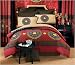 Unique Bedding Comforter Fitted Sheets - Asian Design Good Fortune Symbol Bed in Bag Set - (King)