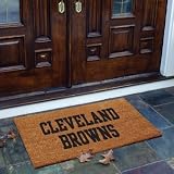 TMC NFL-CLV-826 Flocked Door Mat-Browns